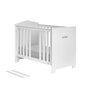 PINIO Chambre complète lit bébé 60x120 - commode à langer - armoire 2 portes Marsylia MDF - Blanc