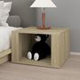 Voir la diapositive 3 : VIDAXL Table de chevet Chene sonoma 57x55x36 cm Bois d'ingenierie