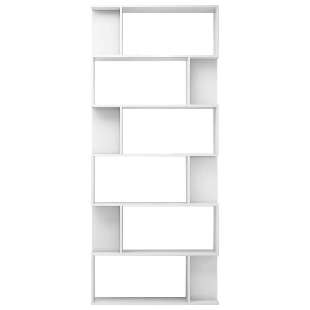 VIDAXL Bibliotheque/Separateur de piece Blanc brillant 80x24x192 cm
