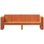 Voir la diapositive 4 : VIDAXL Canape de jardin 3 places cire marron bois de pin massif