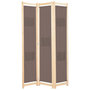 Voir la diapositive 1 : VIDAXL Cloison de separation 3 panneaux Marron 120x170x4 cm Tissu