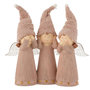 Voir la diapositive 1 : Paris Prix Statuette Déco Led  3 Anges  28cm Rose