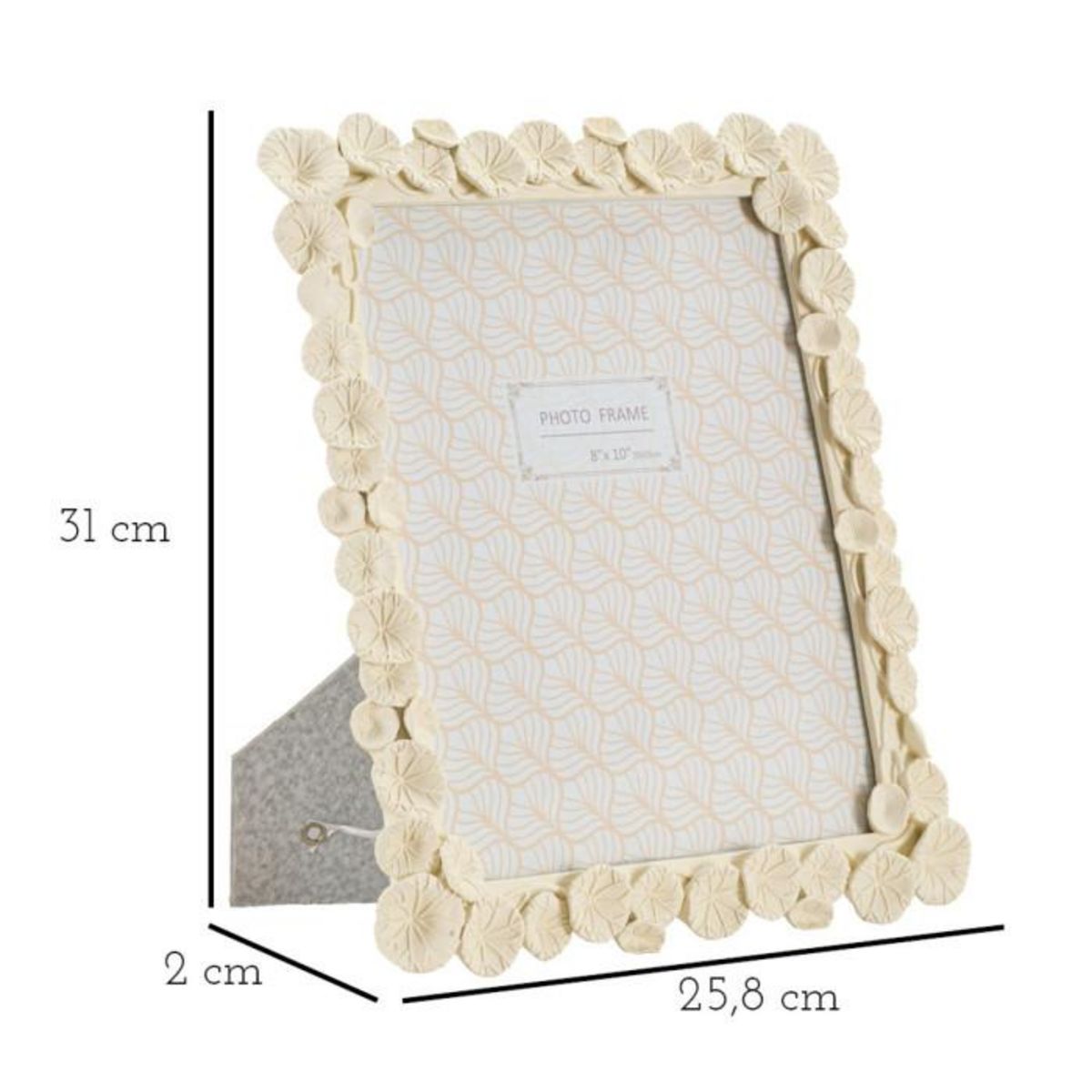 Paris Prix Cadre Photo Déco Fleurs  Lotus  20x25cm Crème