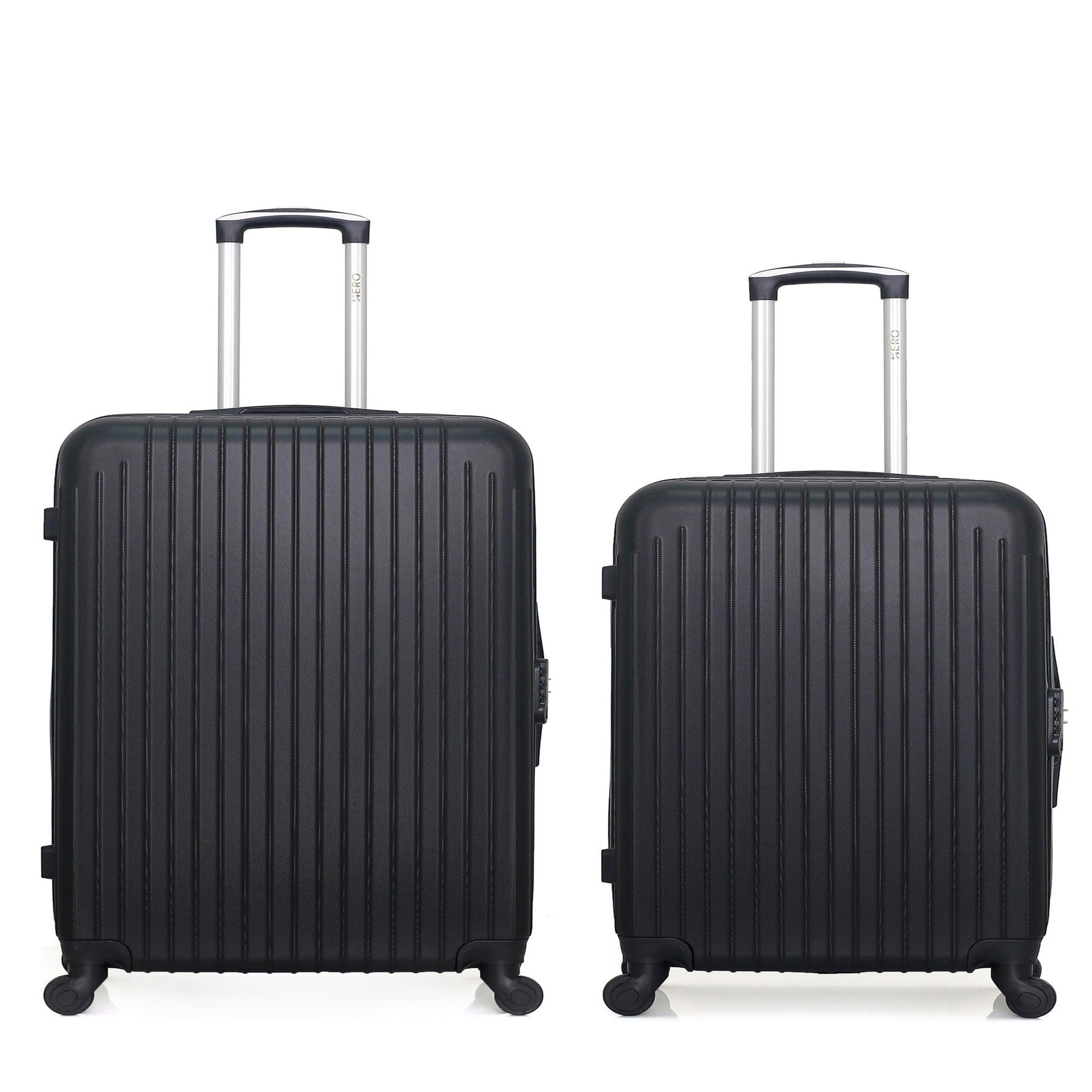 HERO Hero - lot de 2 - valise grand format et valise weekend carpates. Coloris disponibles : Rose, Gris, Noir, Bleu, Beige