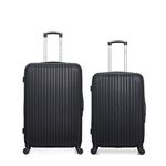 HERO HERO - Lot de 2 - Valise grand format et valise weekend CARPATES. Coloris disponibles : Gris, Rose, Bleu, Beige, Noir