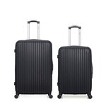 HERO HERO - Lot de 2 - Valise grand format et valise weekend CARPATES. Coloris disponibles : Noir, Beige, Rose, Gris, Bleu