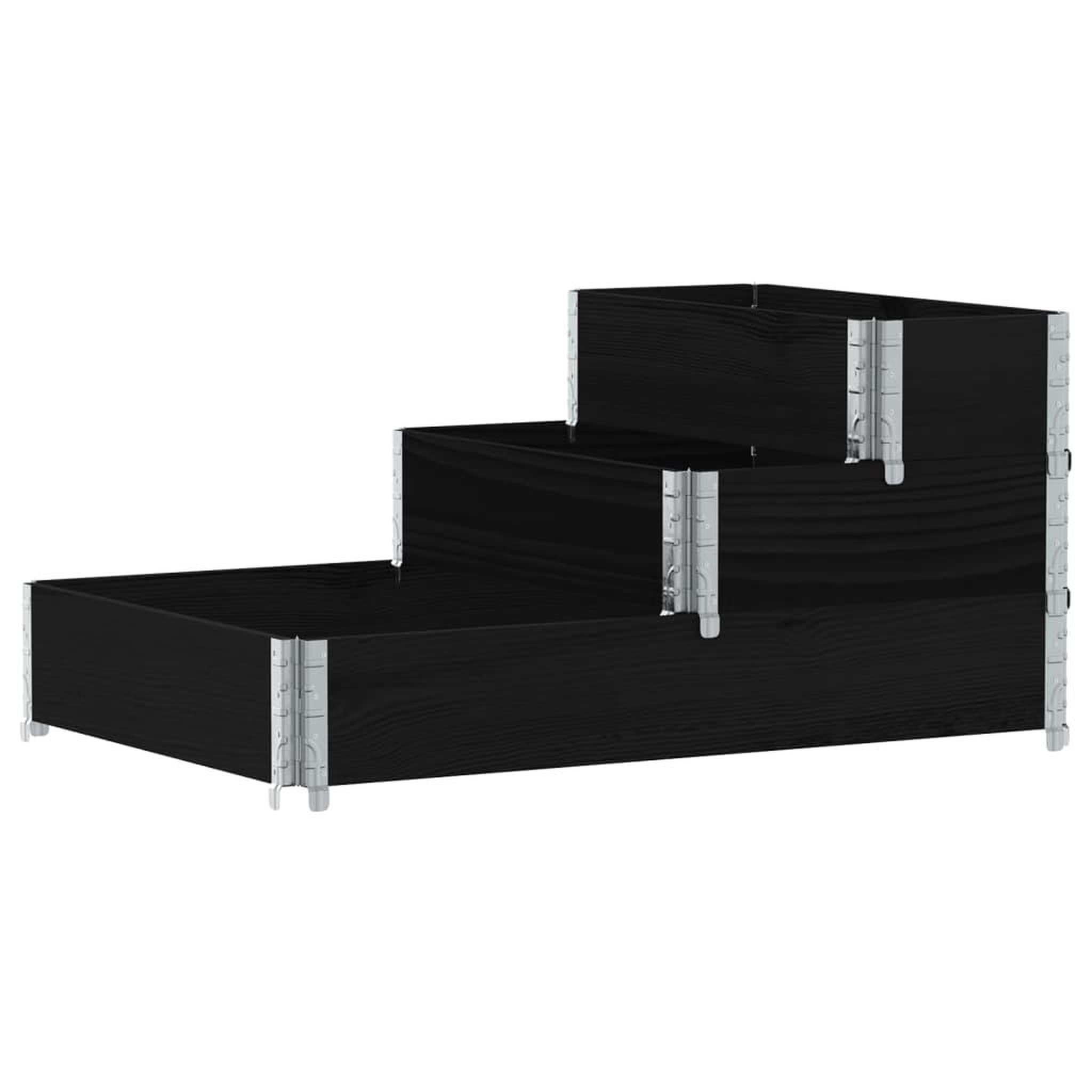 Voir la diapositive 5 : VIDAXL Lit sureleve a 3 niveaux noir 120x80 cm bois de pin massif