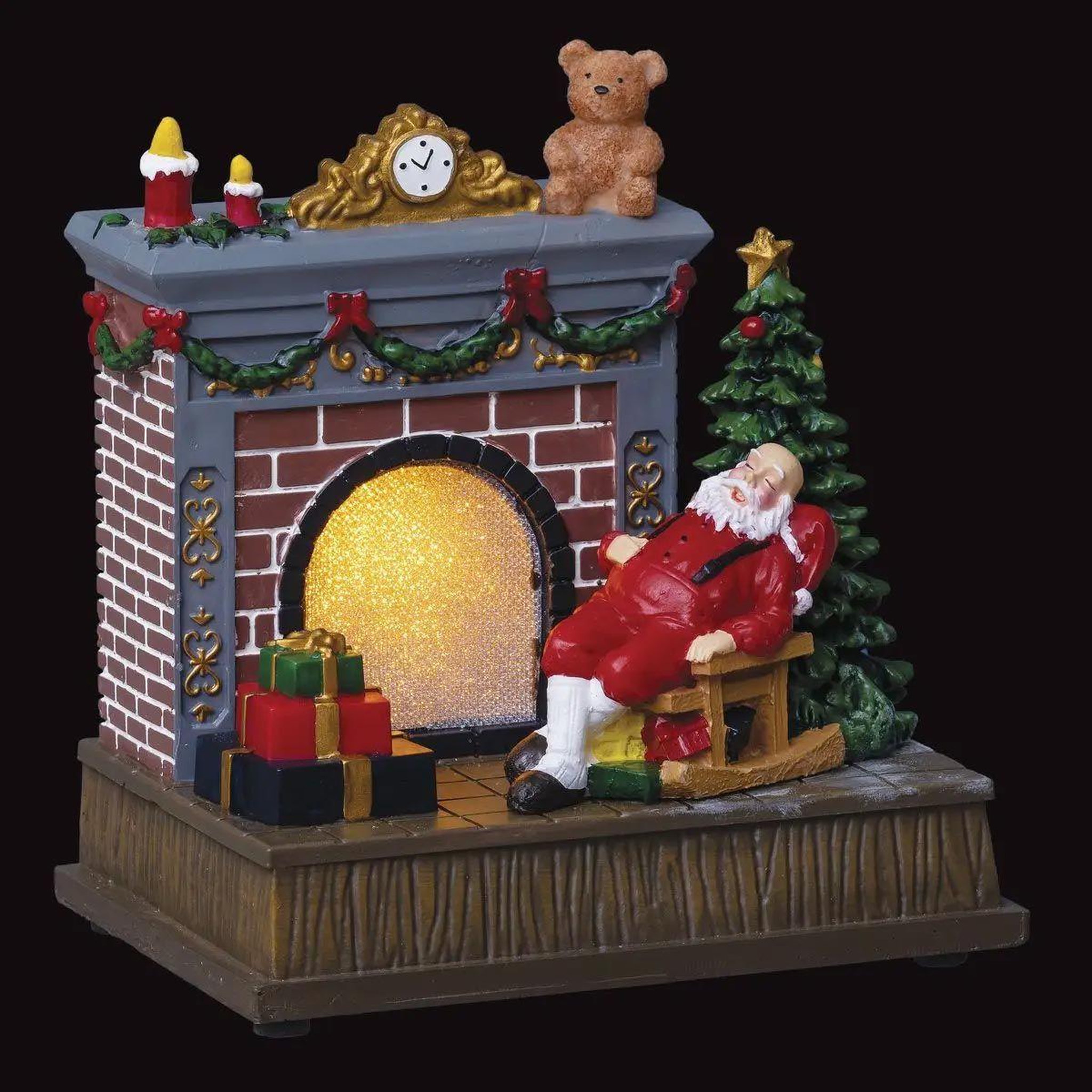FEERIC LIGHT & CHRISTMAS Village de noël cheminée  laponie  16cm multicolore