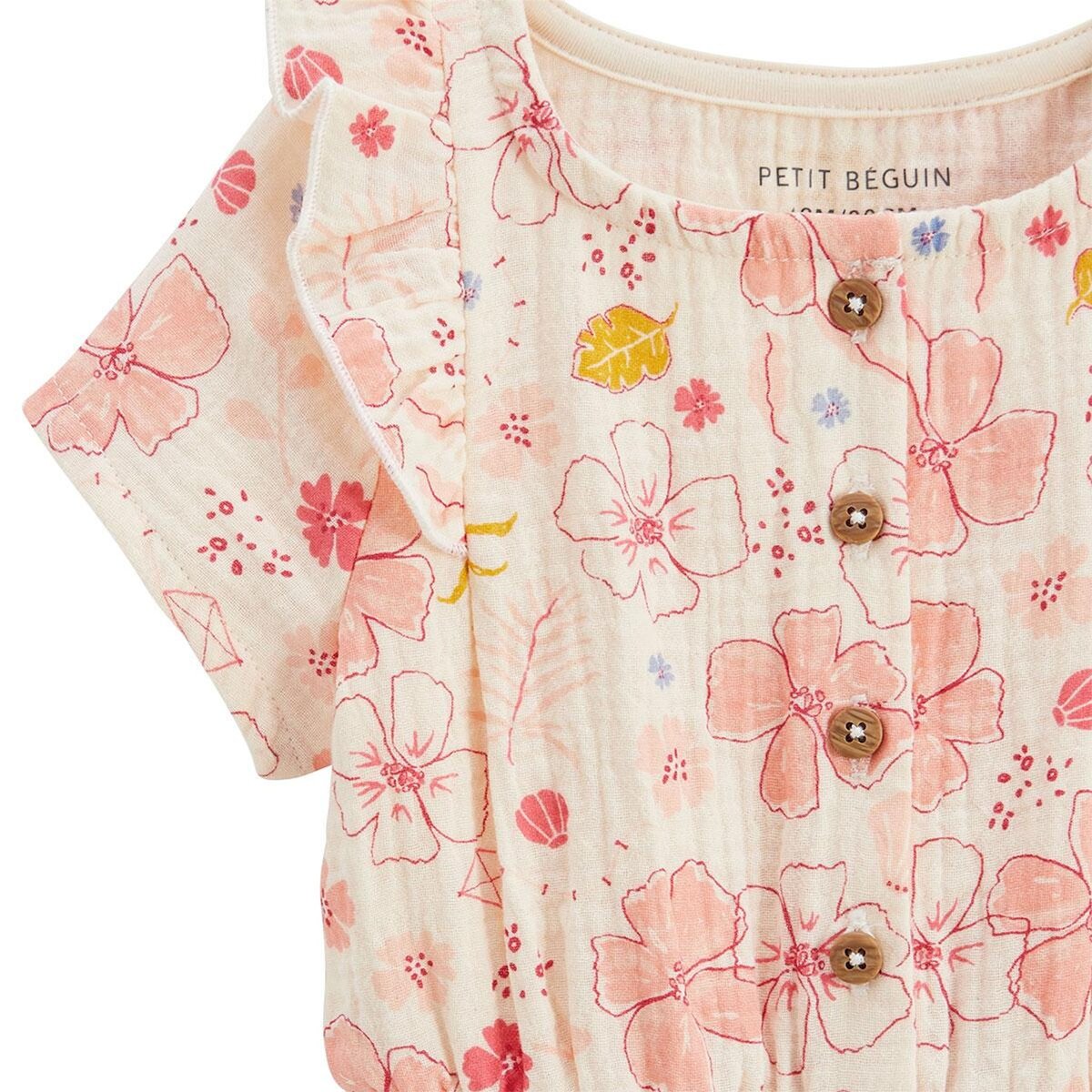 Petit Béguin Combinaison bébé en gaze de coton Santa Giulia