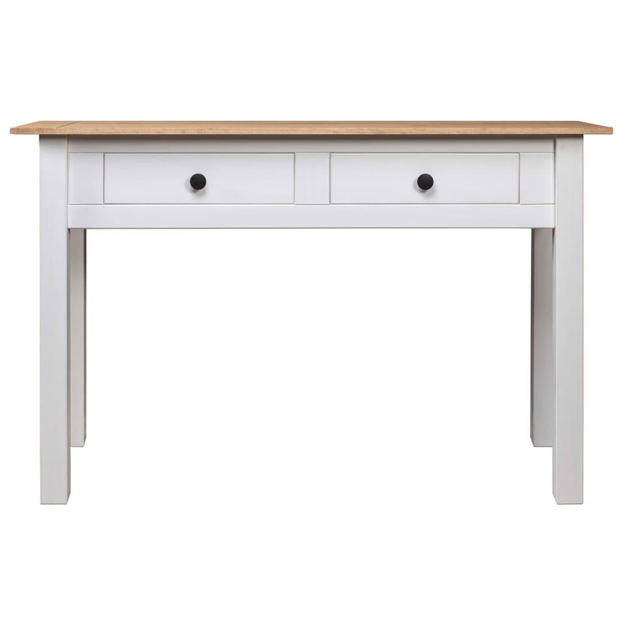Voir la diapositive 2 : VIDAXL Table console Blanc 110x40x72 cm Pin solide Gamme Panama