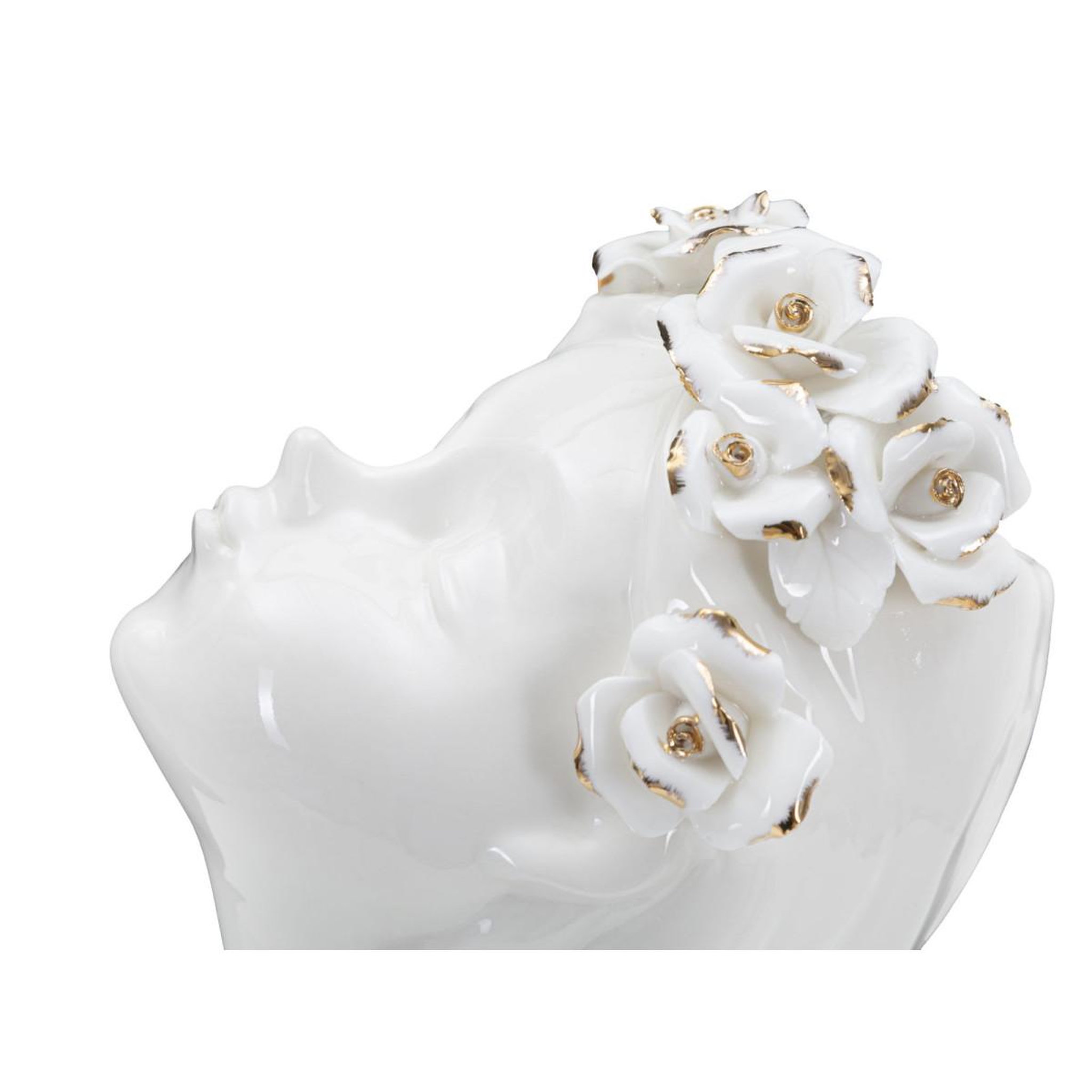 Voir la diapositive 5 : Paris Prix Vase déco en porcelaine  young lady roses  26cm blanc