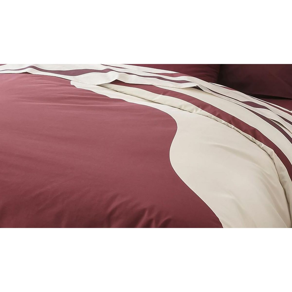 Home collection Parure housse de couette 100% coton 57fils-wave