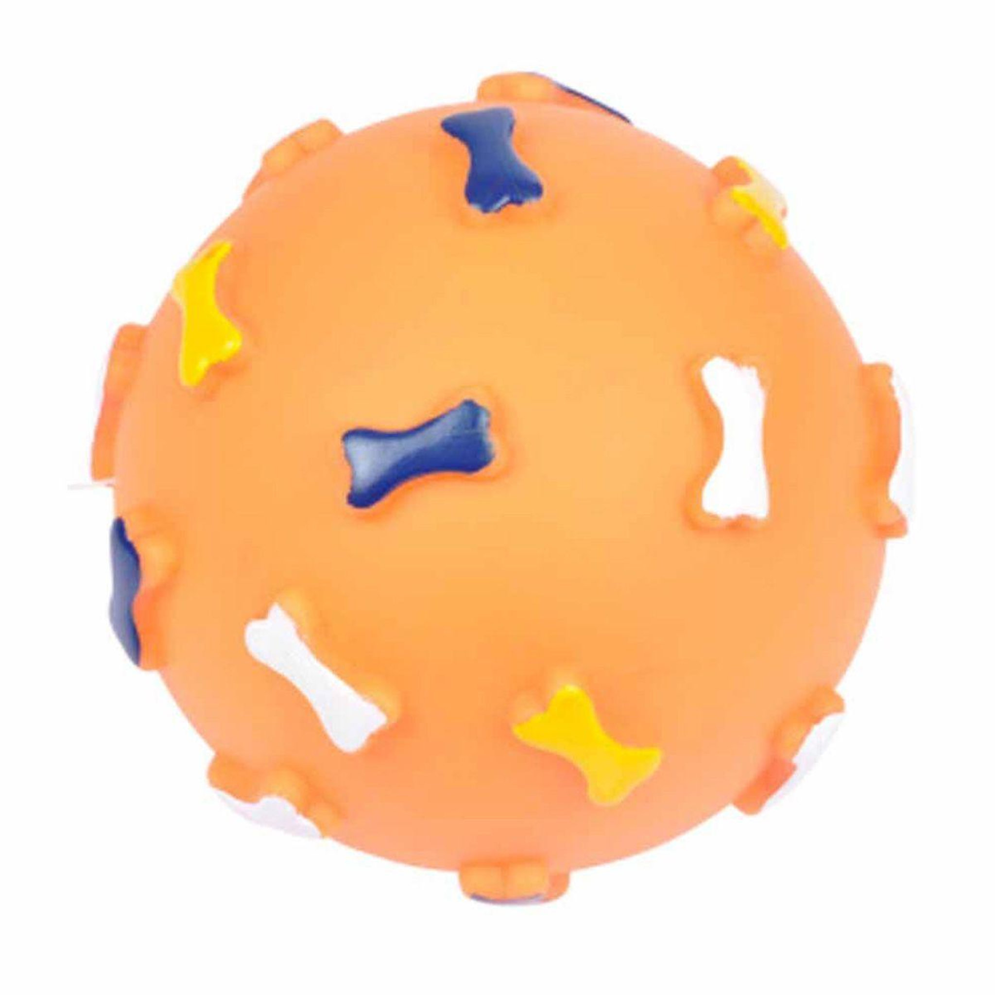 LOVE STORY Jouet pour chien  balle sonore motifs  12cm orange