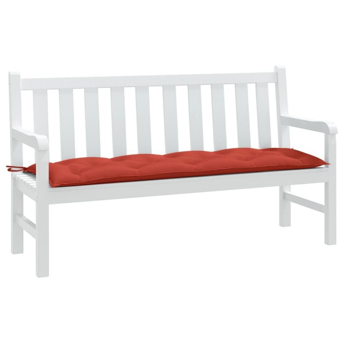 VIDAXL Coussin de banc de jardin rouge melange 150x50x7 cm tissu