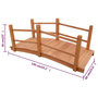 Voir la diapositive 5 : VIDAXL Pont de jardin 140 x 60 x 56 cm