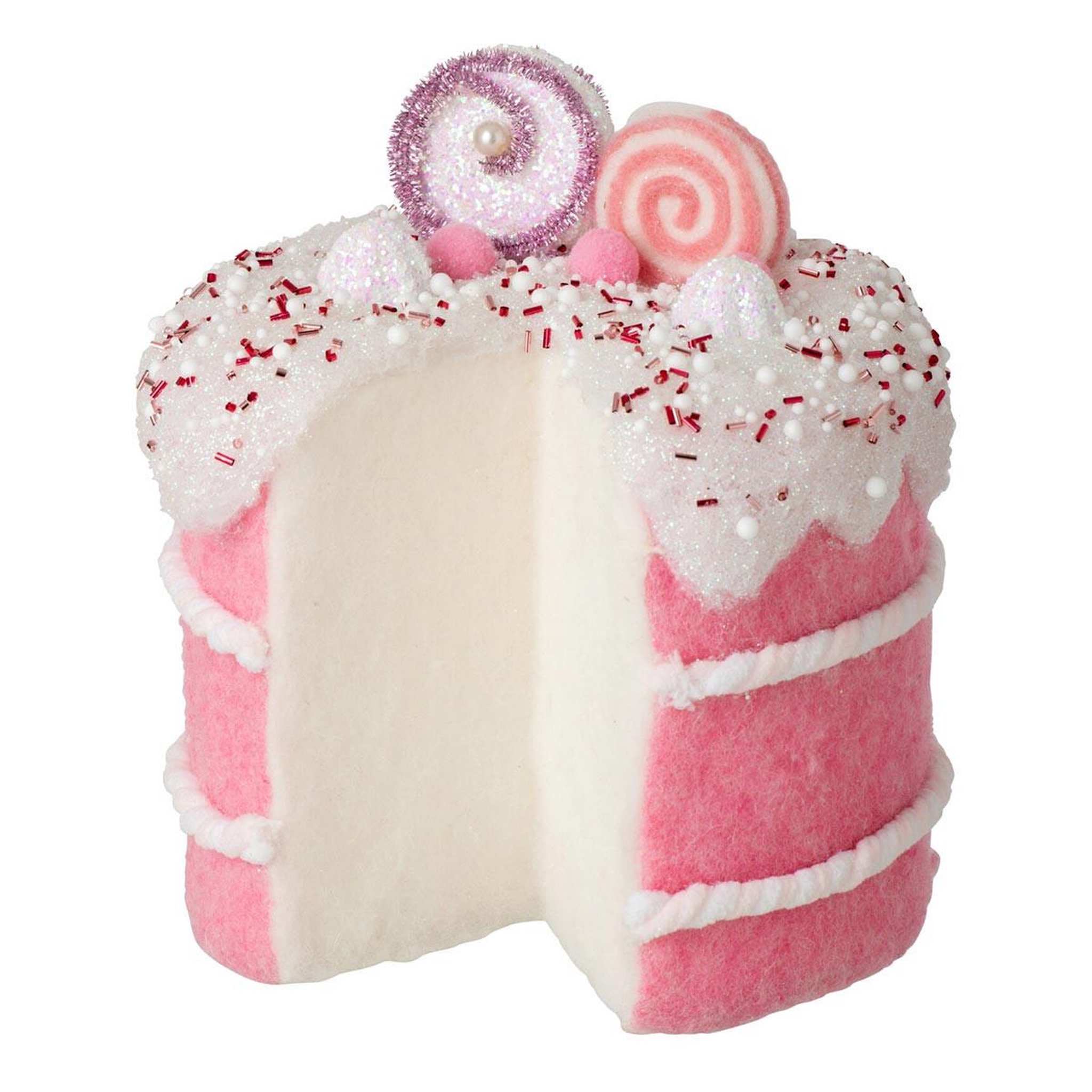 J-LINE Gâteau déco en laine  nils  23cm rose