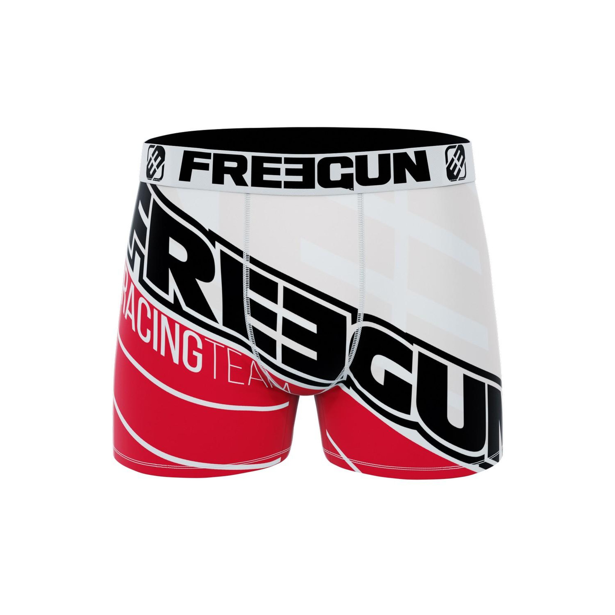 Voir la diapositive 4 : FREEGUN Lot de 5 Boxers microfibre Homme Racing