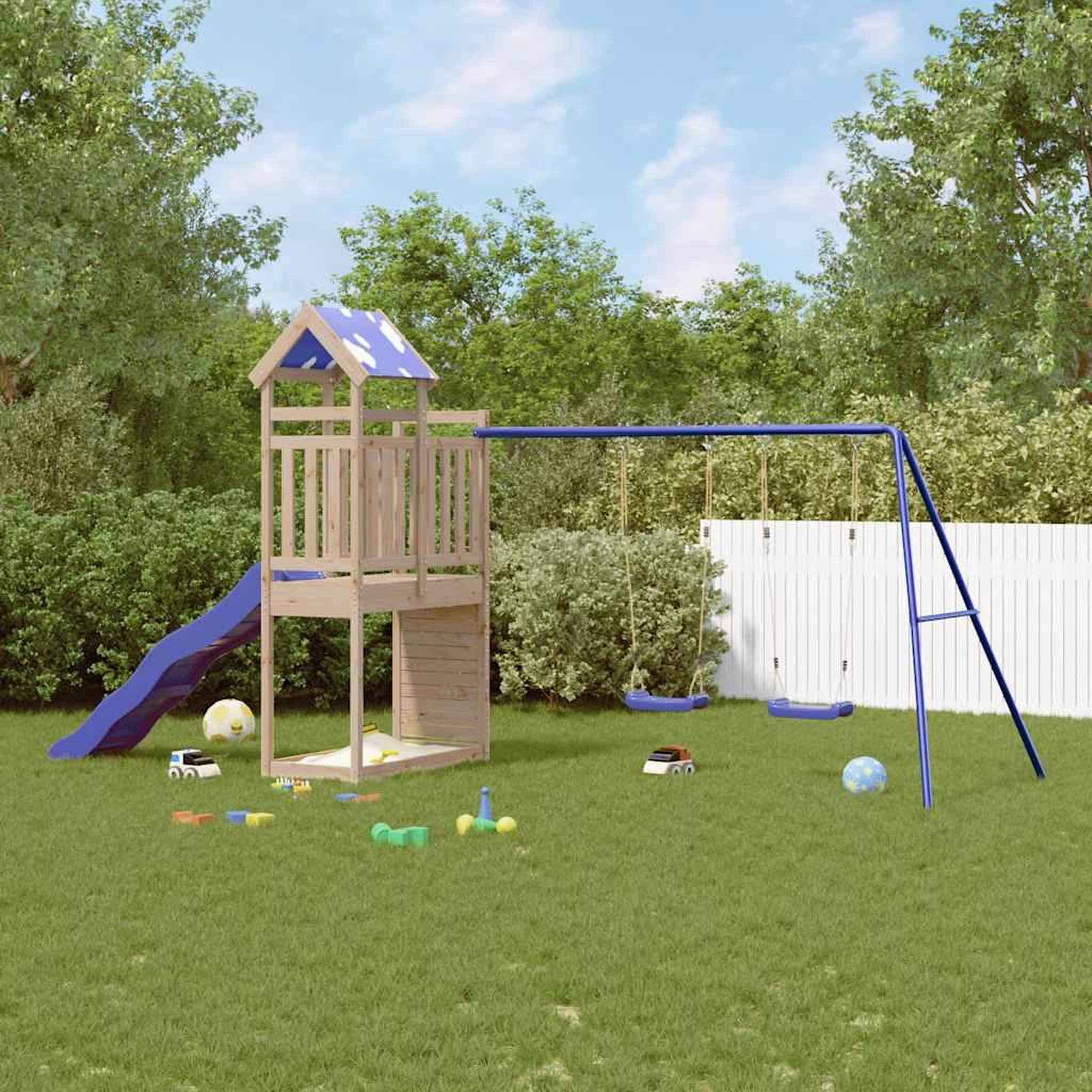 VIDAXL Aire de jeux d'exterieur bois de pin massif