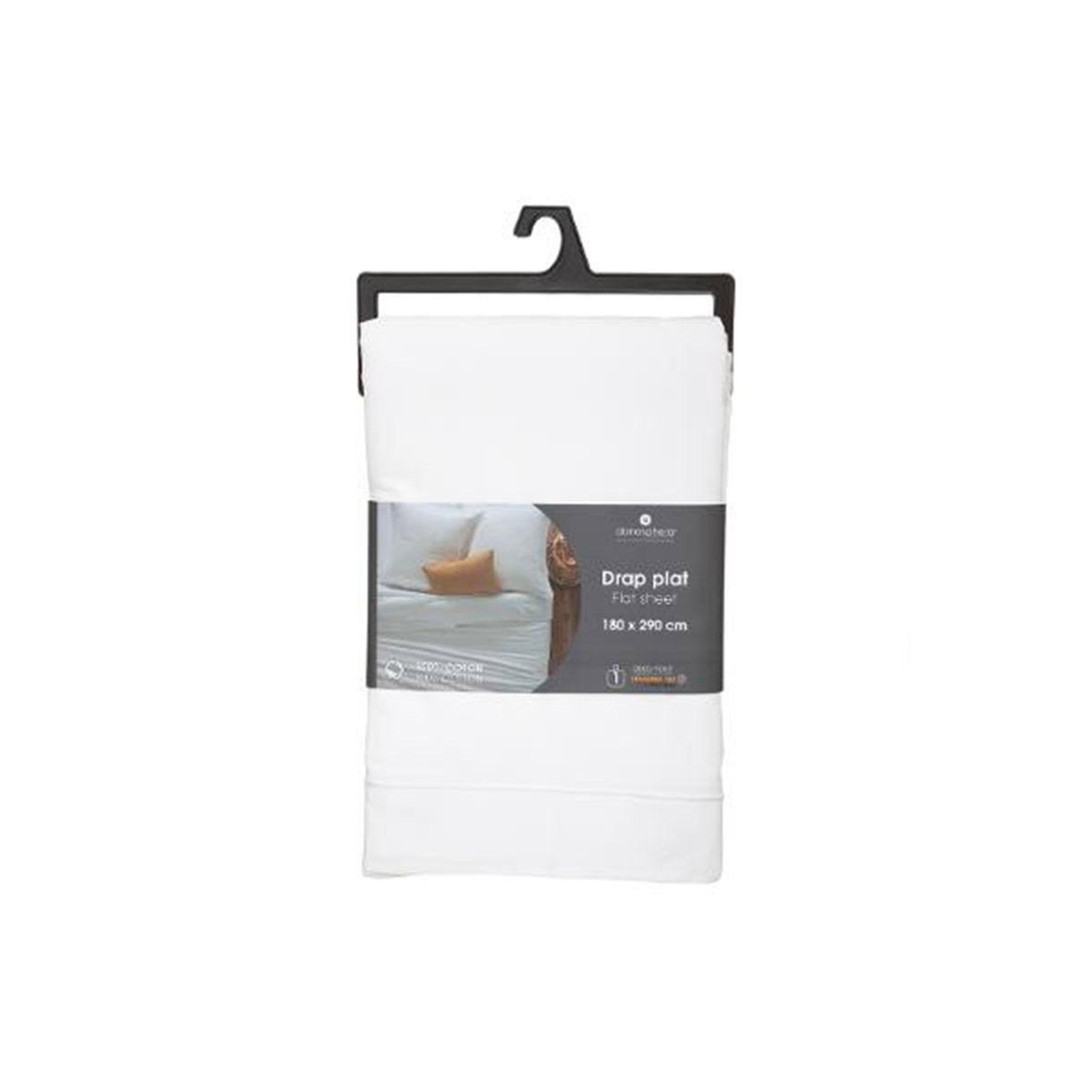 Voir la diapositive 3 : ATMOSPHERA Drap plat  intérieur  180x290cm blanc