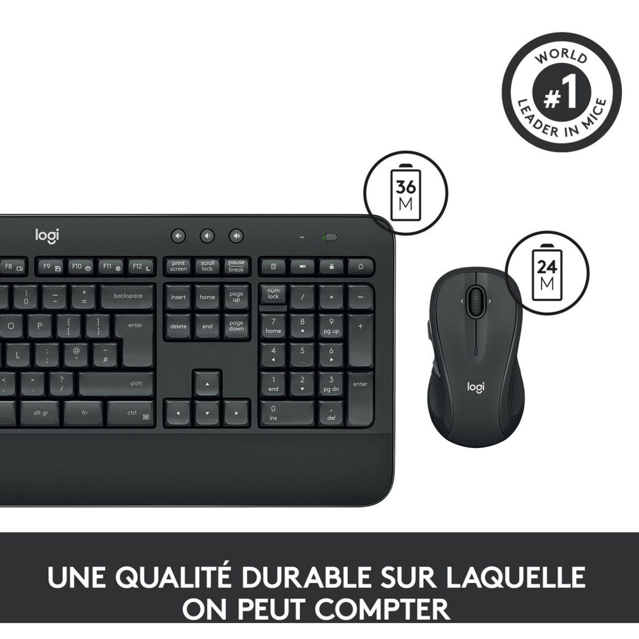 Voir la diapositive 5 : Logitech Clavier + souris mk545 advanced