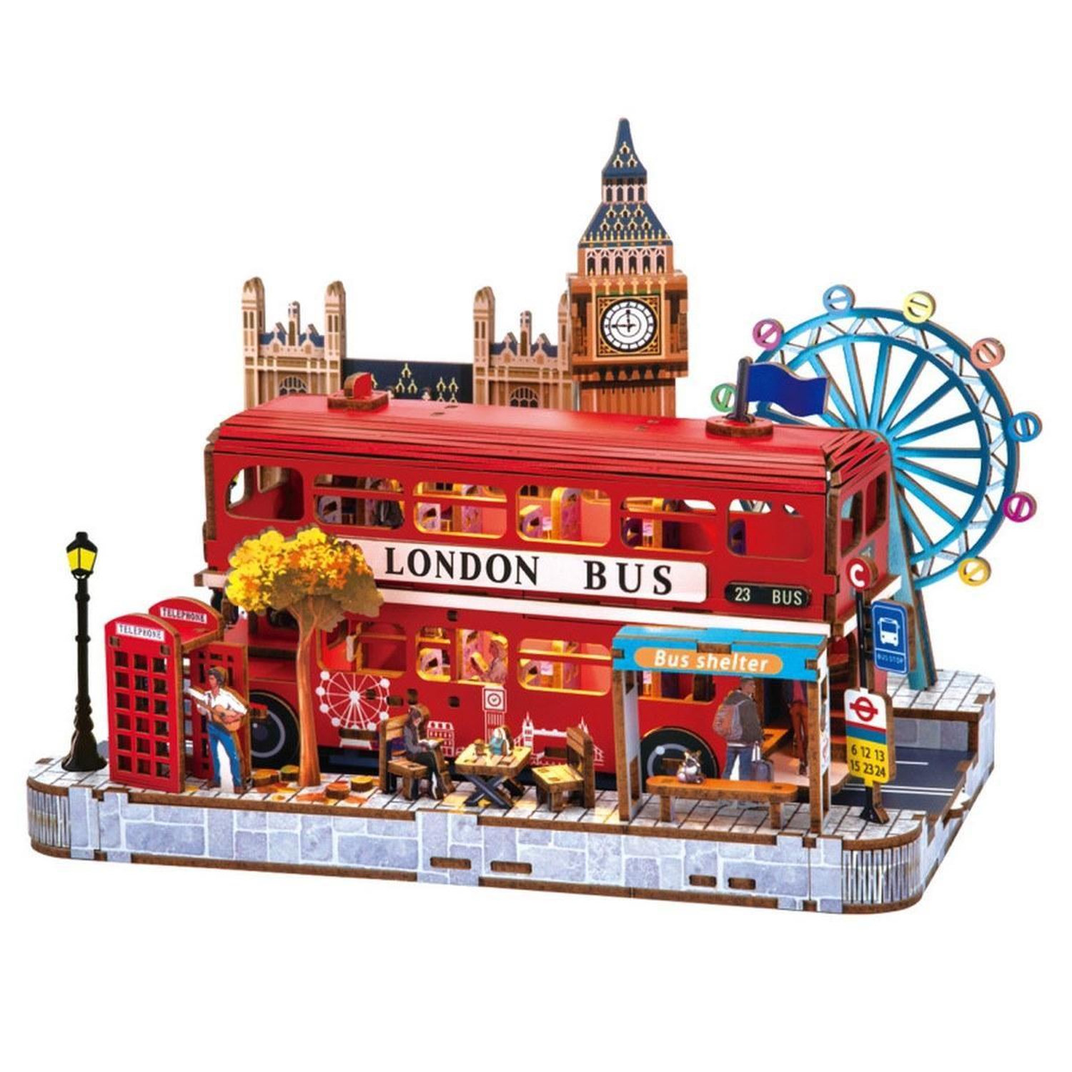 Maquette Greenslide Puzzle Paysages Célèbres Londres 207 Pièces Bois - vue 2