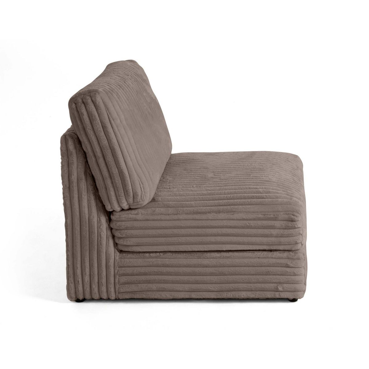 LISA DESIGN Jasper - module d'assise - en fausse fourrure côtelée