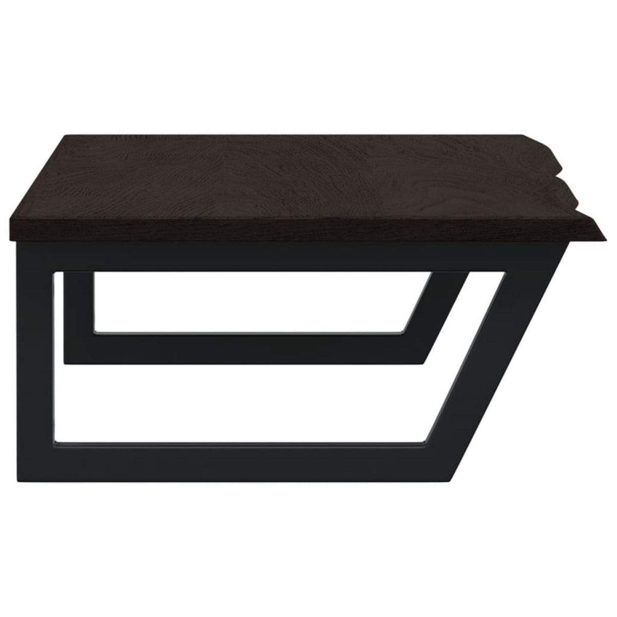 VIDAXL Etagere de vasque murale acier et bois de chene massif