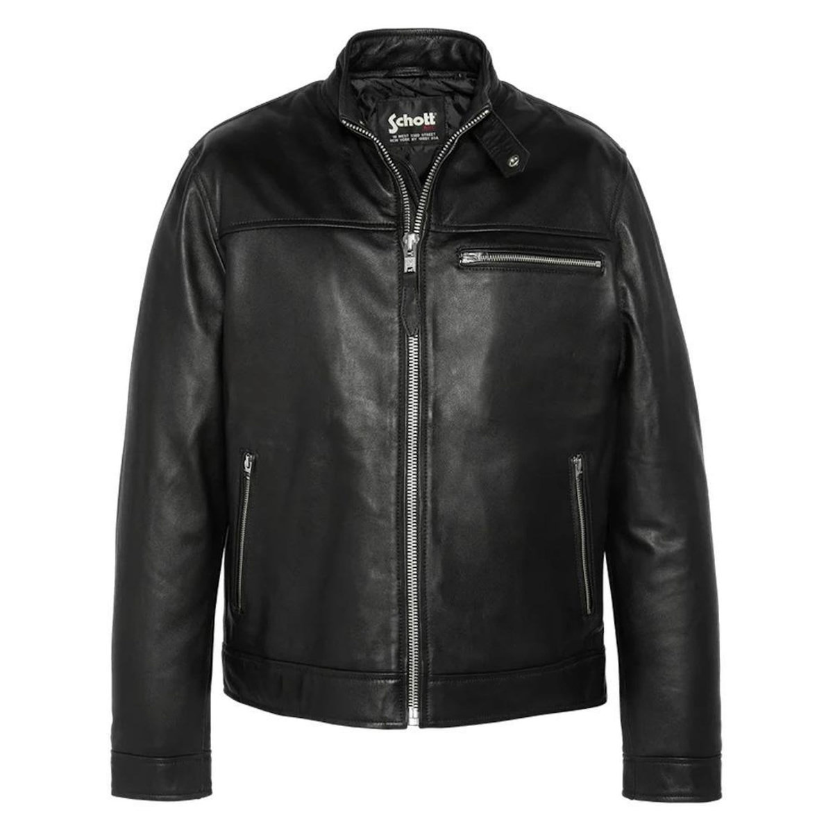Schott Blouson en cuir Noir Homme Schott Blouson WILLIAM