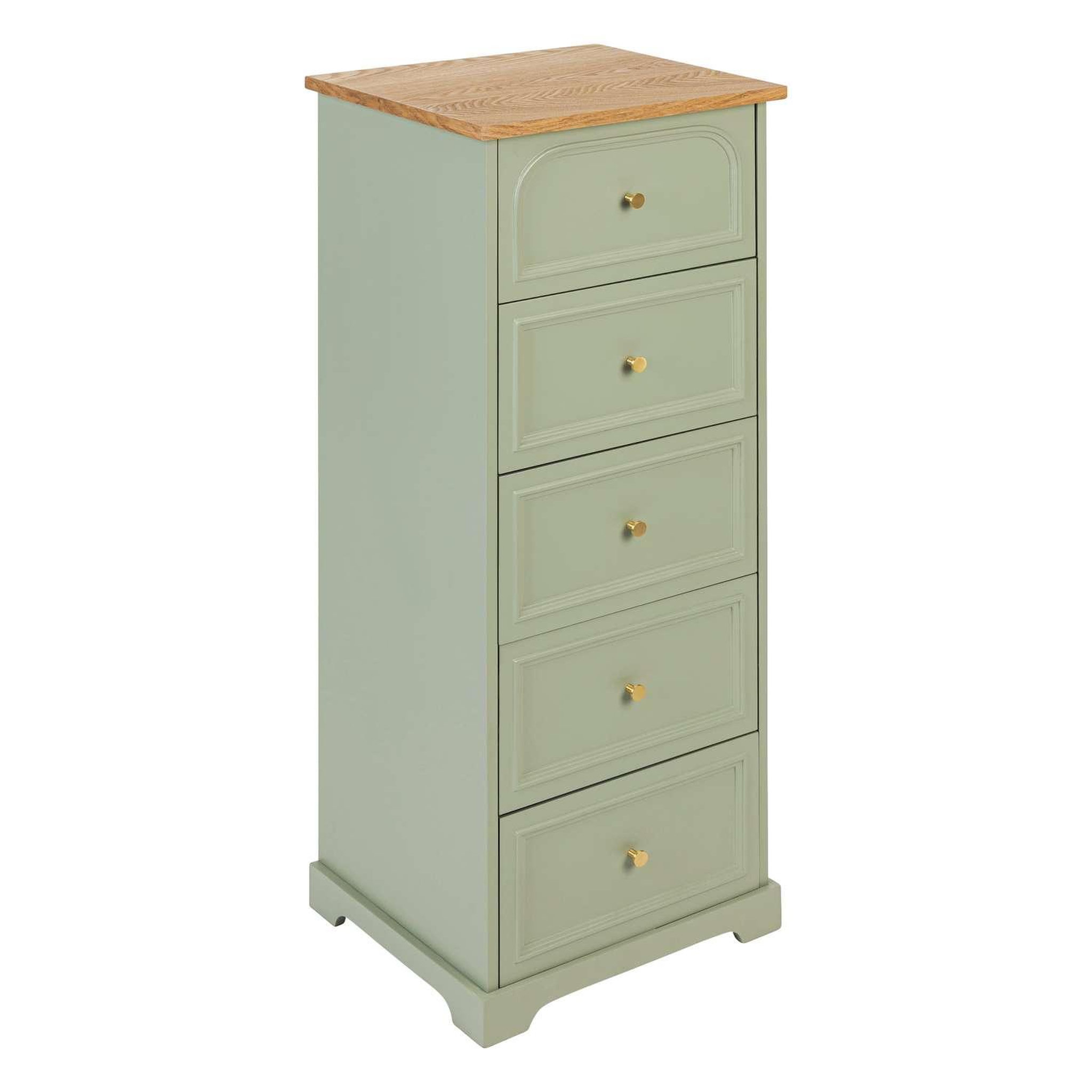 ATMOSPHERA Chiffonnier 5 tiroirs en bois mohea - vert céladon