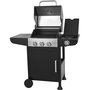 Voir la diapositive 3 : GARDENSTAR Barbecue à gaz en acier 3 feux et 1 latéral acier 