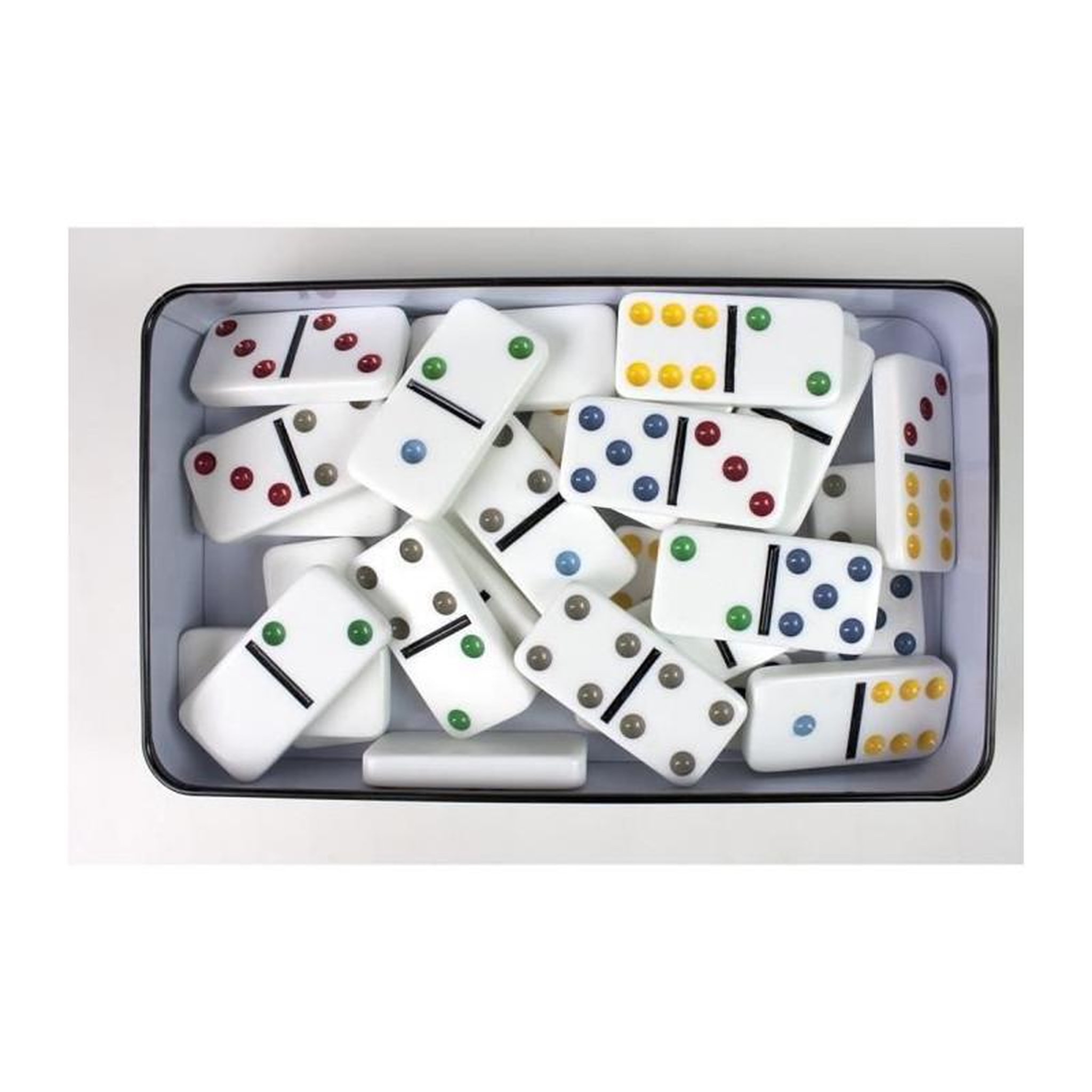 Voir la diapositive 3 : Tactic TACTIC Domino Double 6 - Boite Metal