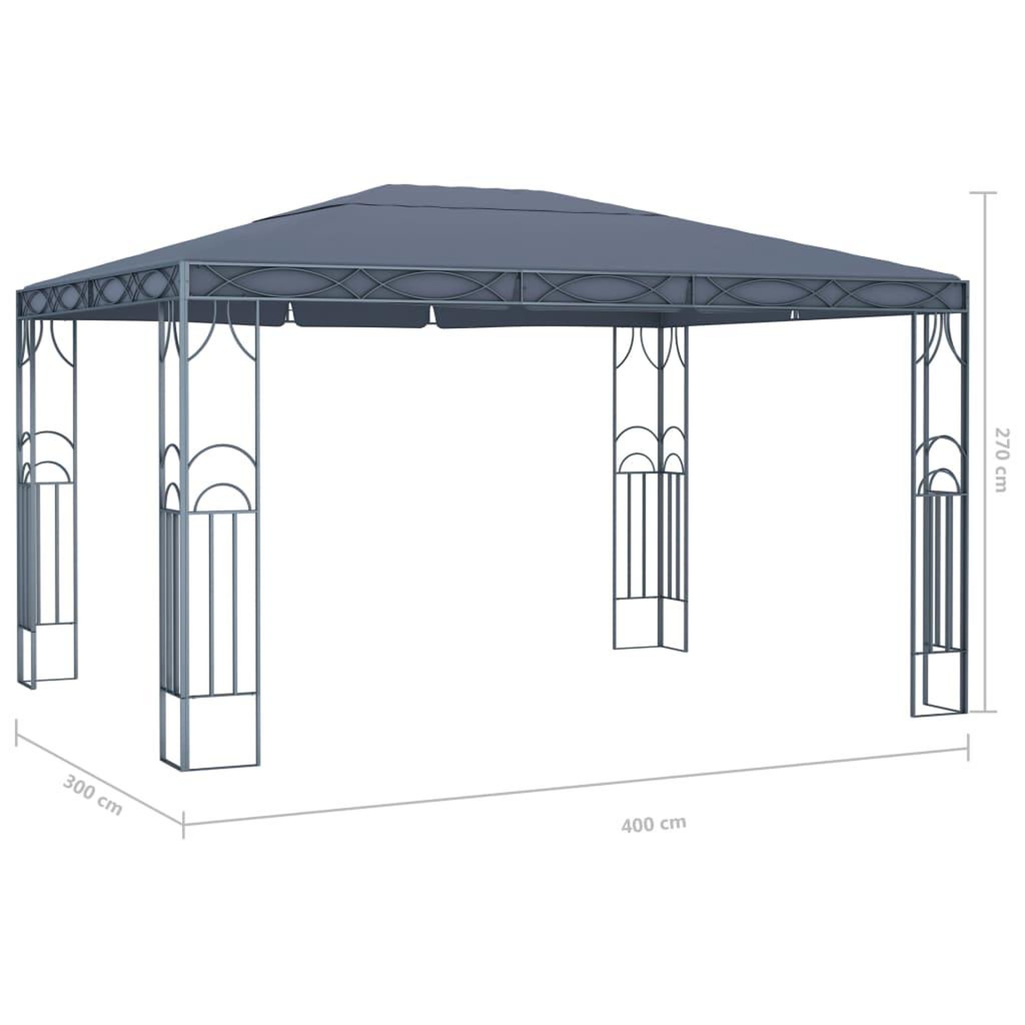 Voir la diapositive 5 : VIDAXL Tonnelle 400 x 300 cm Anthracite