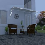 VIDAXL Auvent retractable avec LED 350x150 cm Creme