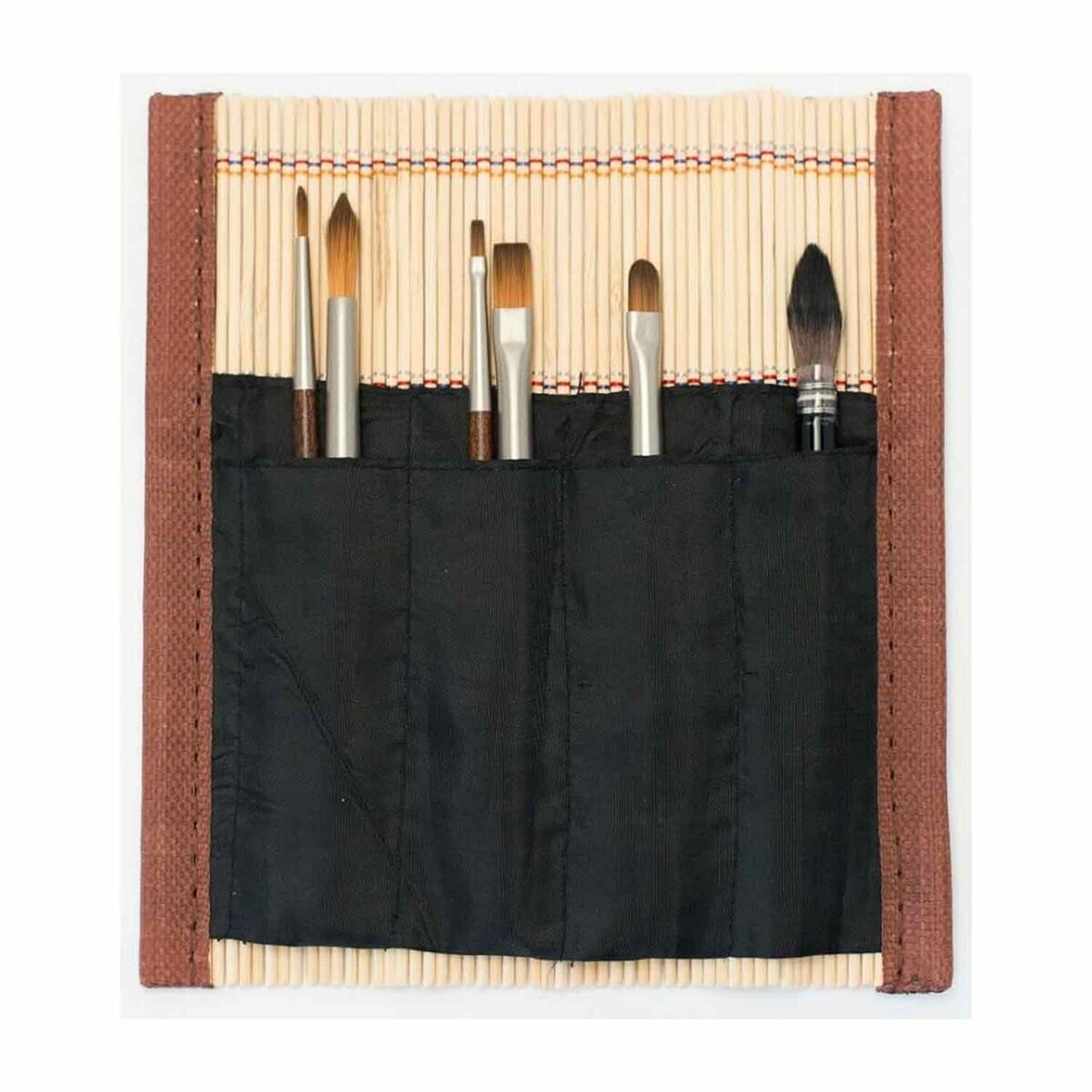 Rayher Pincelier de voyage en bambou 16 cm