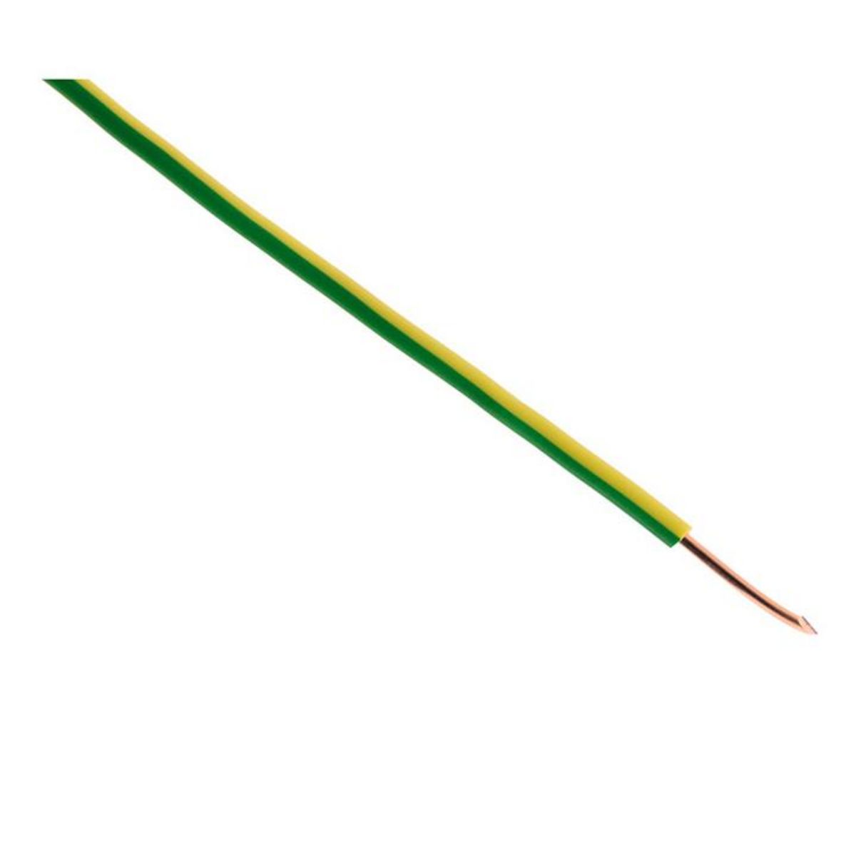 ZENITECH Câble électrique HO7V-U 1,5 mm2 jaune-vert 25 m