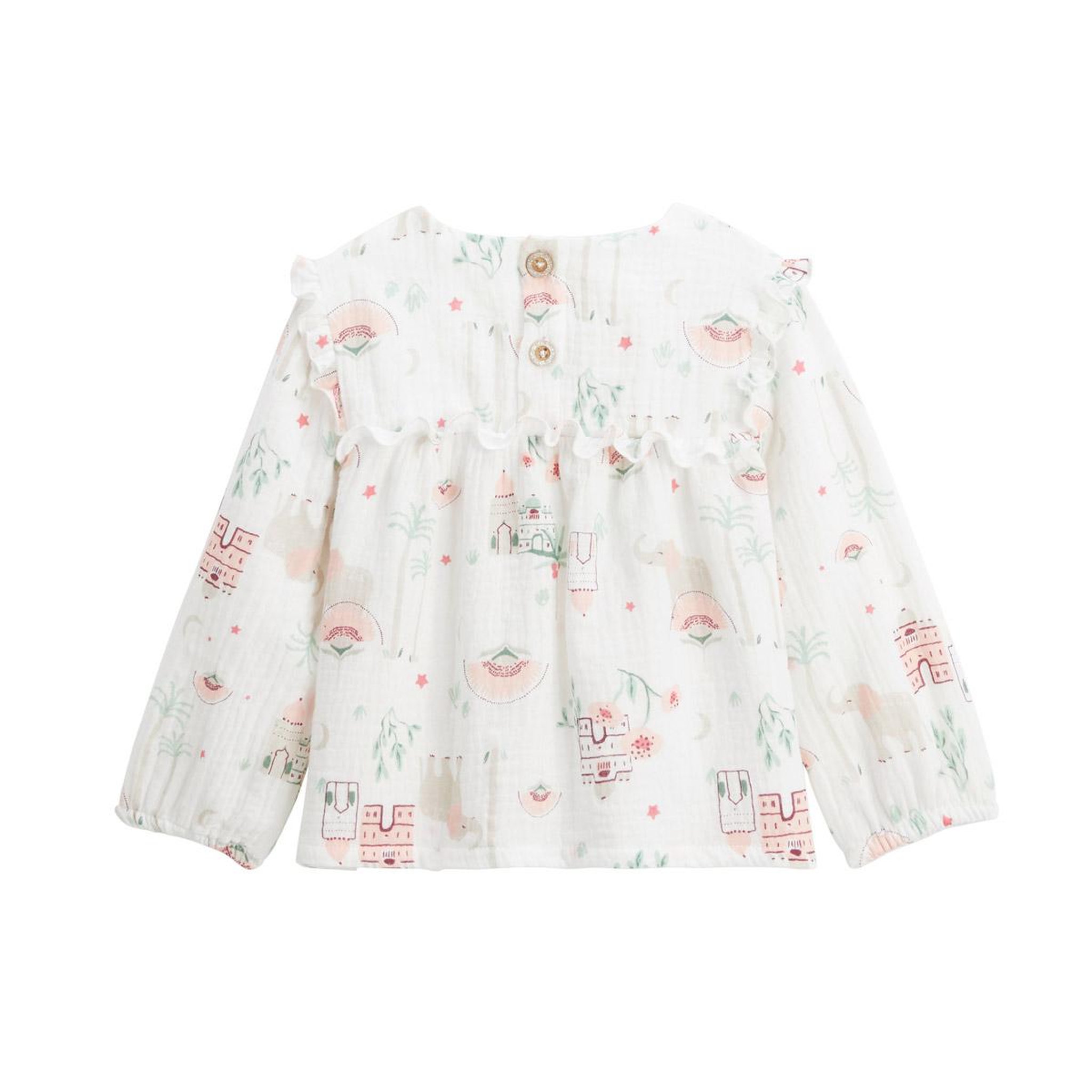 Voir la diapositive 2 : PETIT BEGUIN Blouse enfant en gaze de coton arya