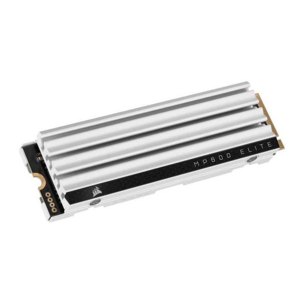 Corsair Disque SSD interne - CORSAIR - MP600 ELITE 1TB Gen4 PCIe x4 NVMe M.2 SSD optimisé pour PS5 avec dissipateur LP - Blanc