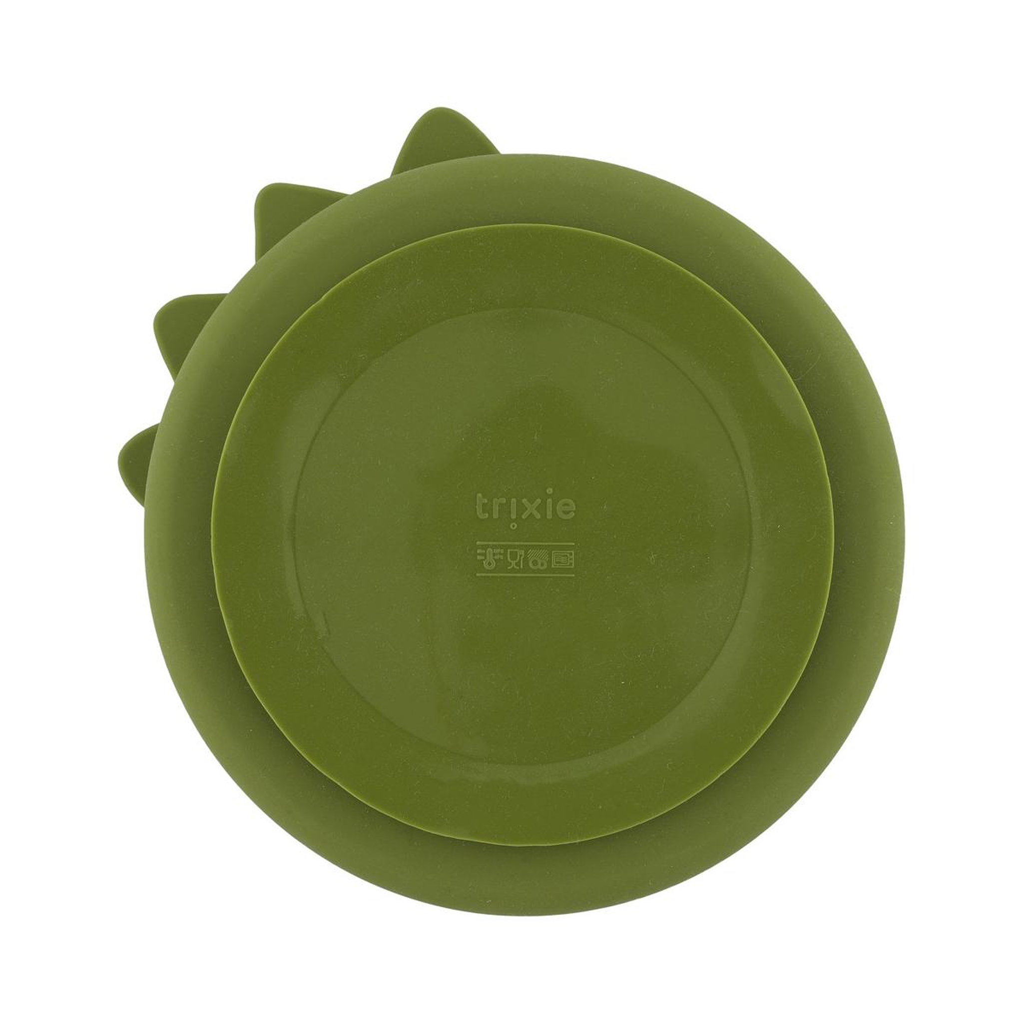 Voir la diapositive 2 : Trixie Assiette avec ventouse en silicone et compartiments - Mr. Dino