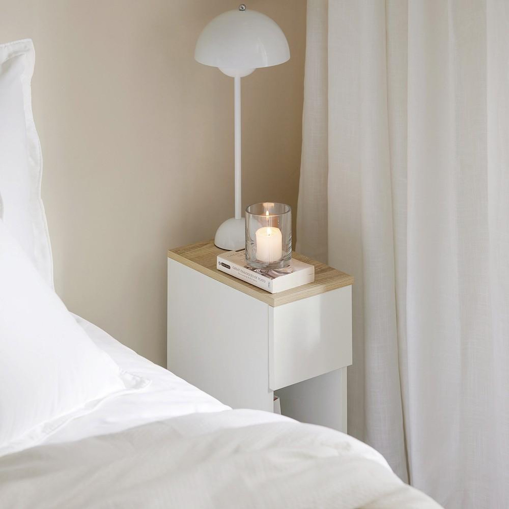Voir la diapositive 4 : SOBUY SoBuy - Table De Chevet à un tiroir - Nordique - FBT111