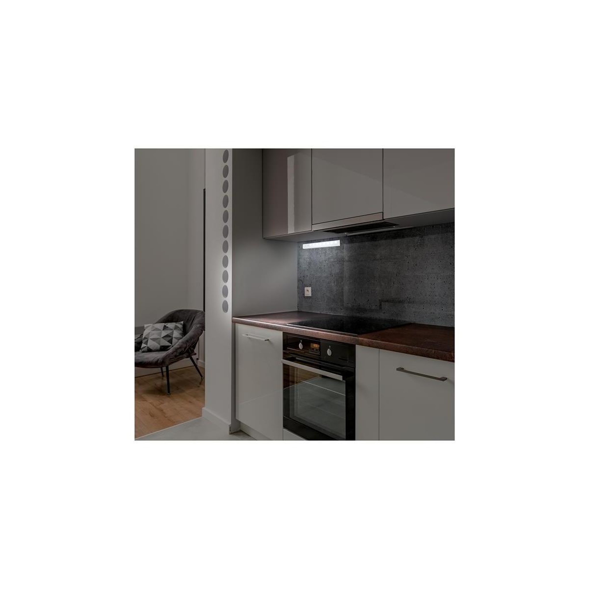 Voir la diapositive 4 : Je cherche une idee Réglette à led  détecteur de mouvement  23cm blanc