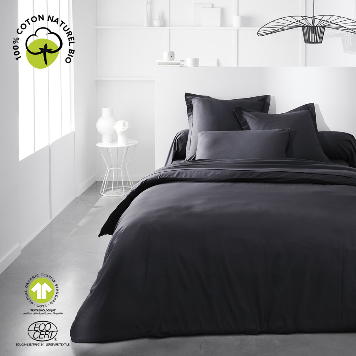 TODAY Drap housse uni en Coton 57 fils ORGANIC