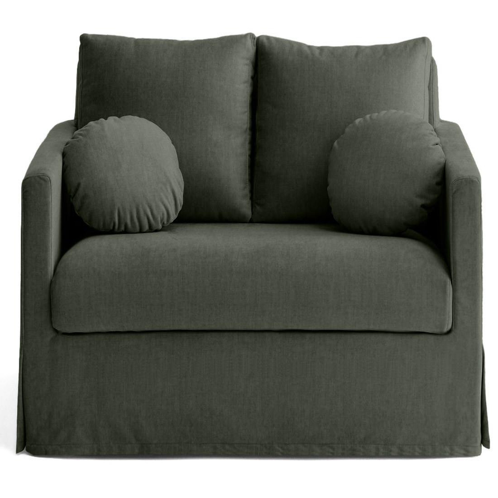 Voir la diapositive 1 : LISA DESIGN Serena - canapé droit déhoussable 2 places en velours