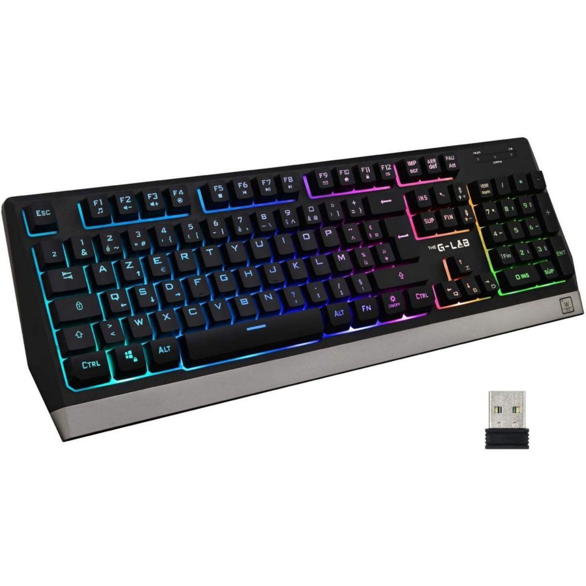 THE G-LAB Clavier gamer sans fil KEYZ-TUNGSTEN FR