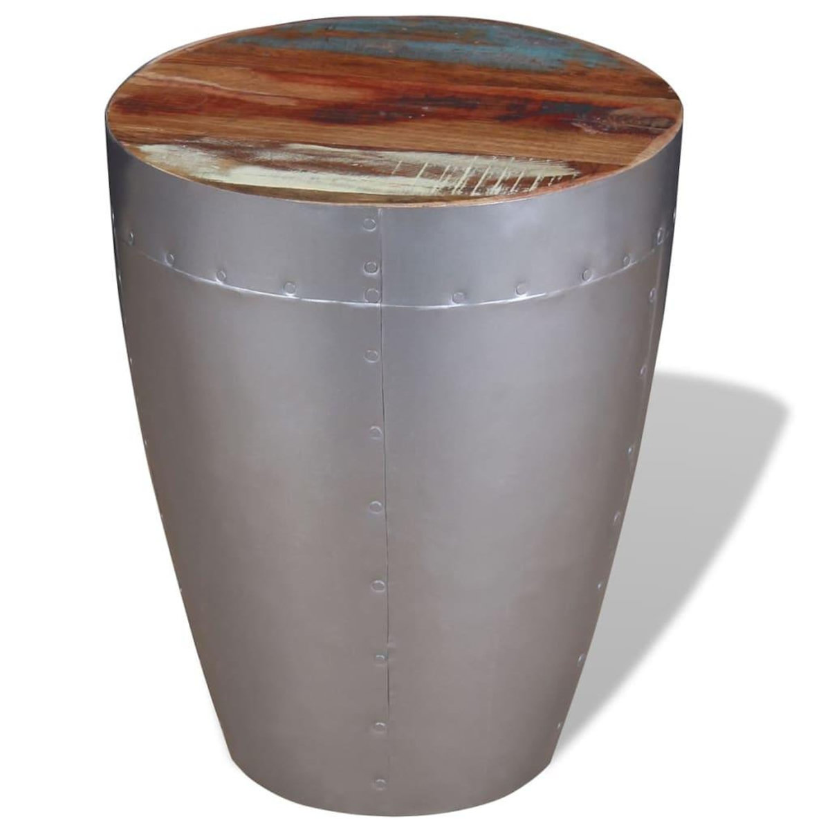 VIDAXL Tabouret aviateur Bois de recuperation massif
