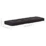 Voir la diapositive 6 : VIDAXL Coussin de plancher de palette Coton 120x40x7 cm Noir