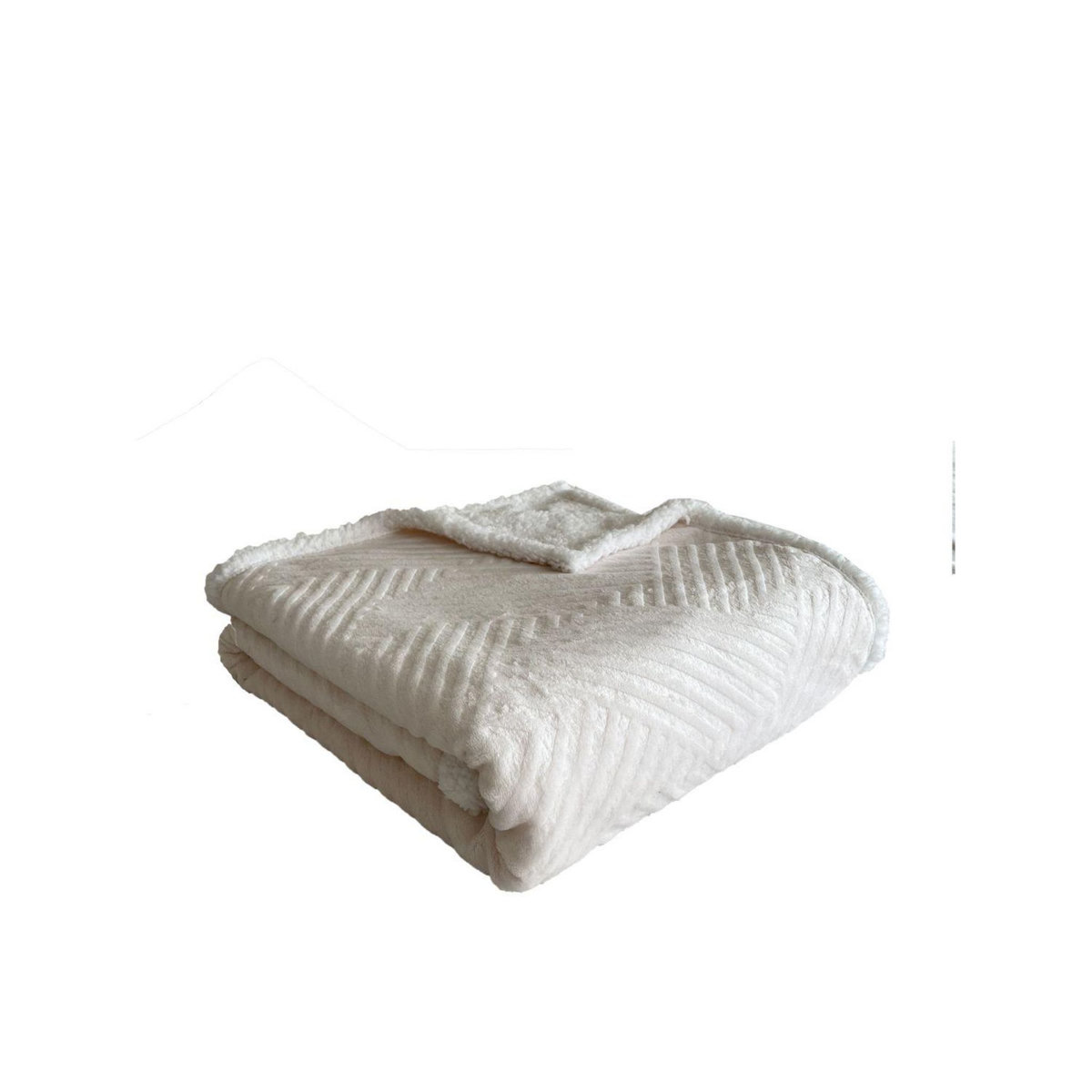 ACTUEL Plaid flanelle gaufrée/Sherpa