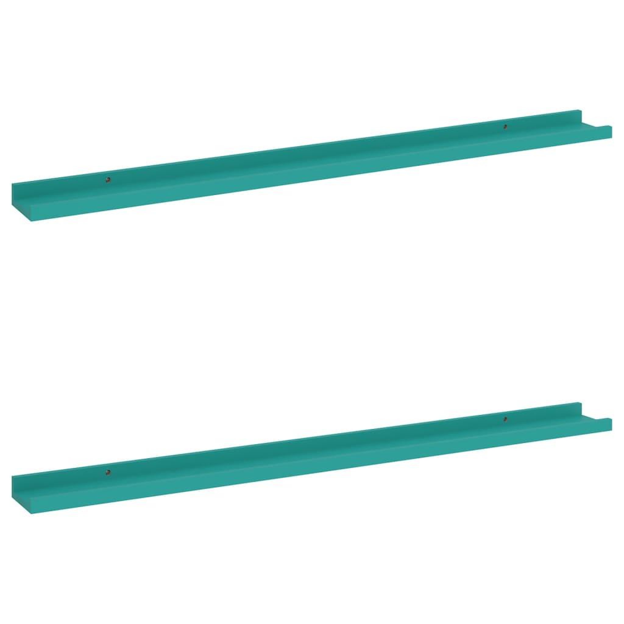 Voir la diapositive 2 : VIDAXL Etageres murales 2 pcs Bleu 100x9x3 cm