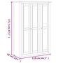Voir la diapositive 6 : VIDAXL Garde-robe 3 portes Blanc 118x50x171,5cm Pin Assortiment Panama