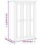 Voir la diapositive 6 : VIDAXL Garde-robe 3 portes Blanc 118x50x171,5cm Pin Assortiment Panama
