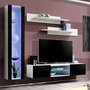 Voir la diapositive 1 : Paris Prix Meuble TV Mural Design  Fly XIX  210cm Noir & Blanc